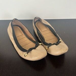 Well worn Leather ballet flats